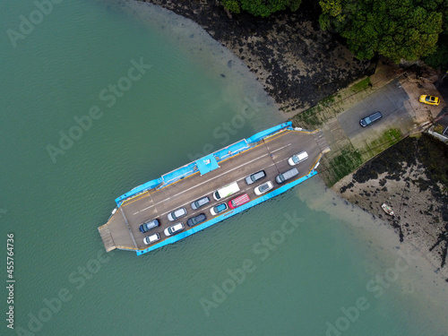King harry ferry on the river fal cornwall england uk 