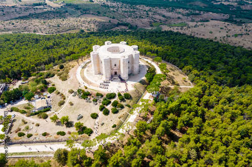 Castel del monte vista aerea, patrimonio unesco, puglia photo