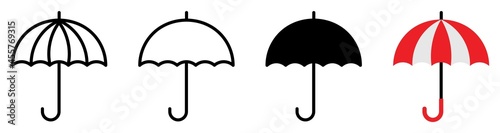 Umbrella icon set. Vector illustration
