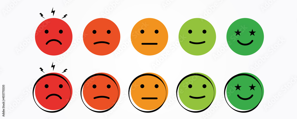 Iconic illustration of satisfaction level.User experience. Customer feedback. Iconic illustration of satisfaction level.User experience. Customer feedback.