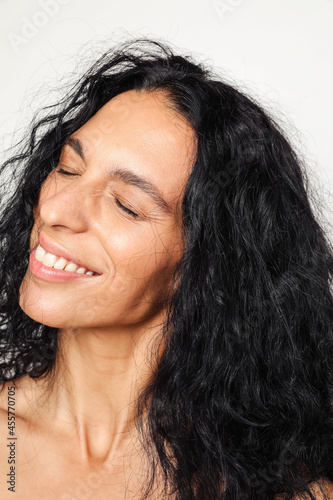 Beautiful hispanic model smiling