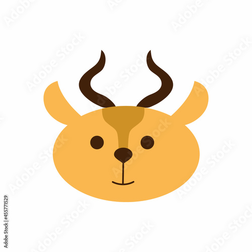 antelope head icon  illustration template design