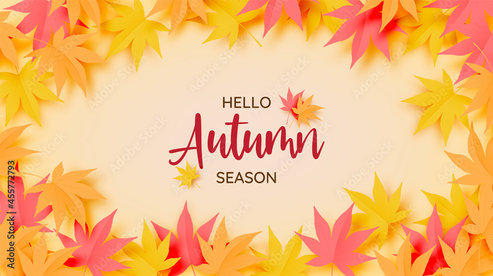 Autumn leaves background vector illustration Autumn leaves background vector illustration