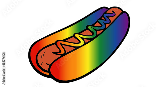 LGBT flag hotdog
