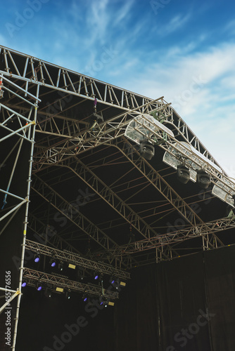 Stage for a concert in the open air.