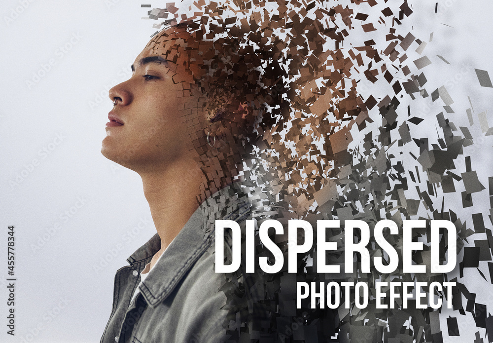Dispersed Image Effect Stock Template | Adobe Stock