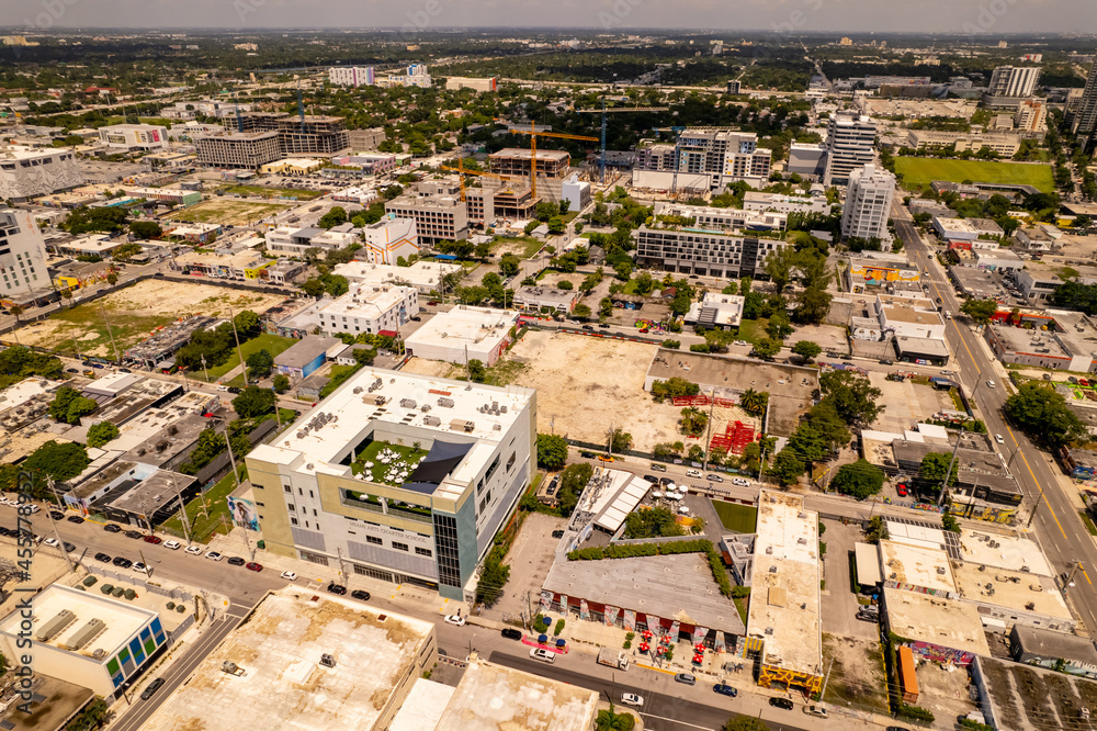 City aerials Miami Wynwood FL USA