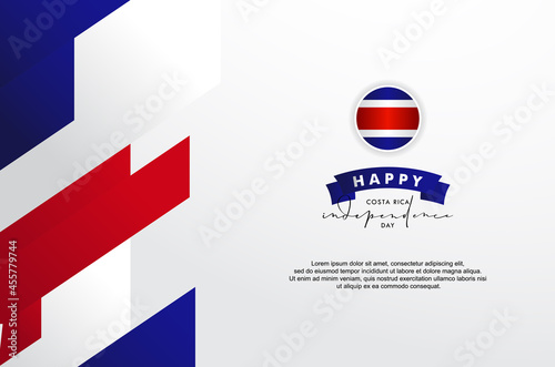 Costa Rica Independence Day Design Background For Greeting Moment