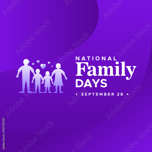 National Family Day Design Background For Greeting Moment