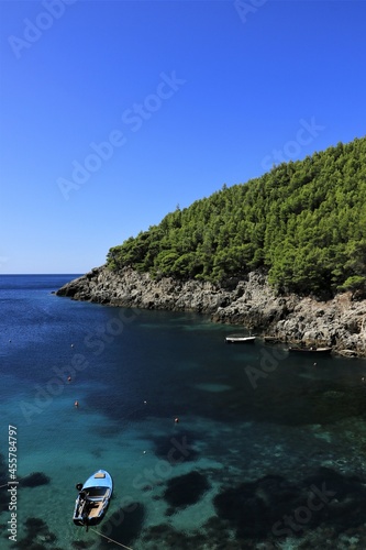 picturesque cove at Sutmiholjska beach near Babino Polje, Mljet island, Croatia	 photo