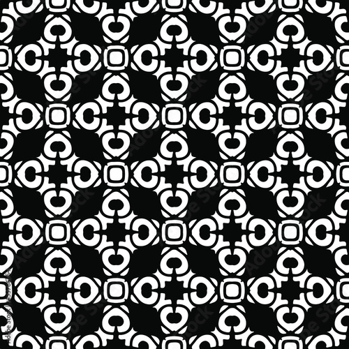 floral seamless pattern background.Geometric ornament for wallpapers and backgrounds. Black pattern. 
