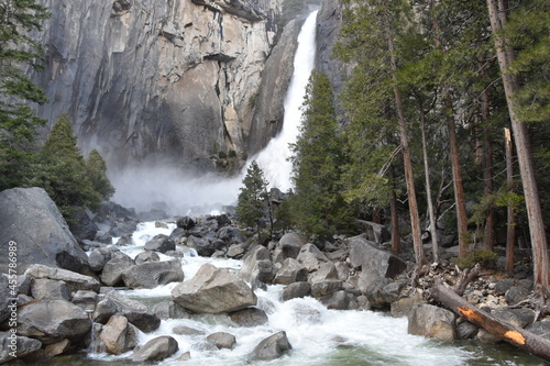 The great waterfall of Yosemite park