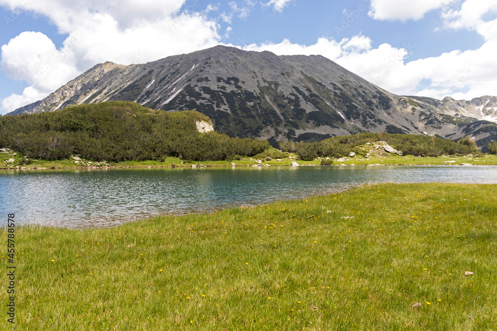landscape of Muratovo (Hvoynato) lake at Pirin Mountain, Bulgaria landscape of Muratovo (Hvoynato) lake at Pirin Mountain, Bulgaria