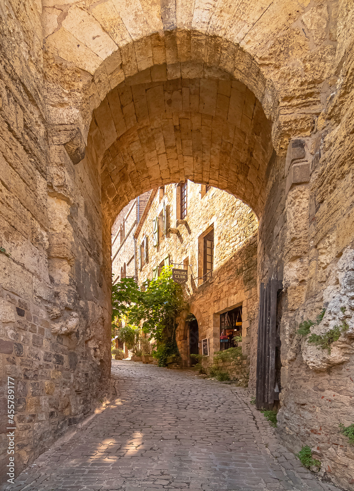 Fototapeta premium Vue du village de Cordes-Sur-Ciel, un des plus beaux villages de France, cité médiévale grand site d'Occitanie.