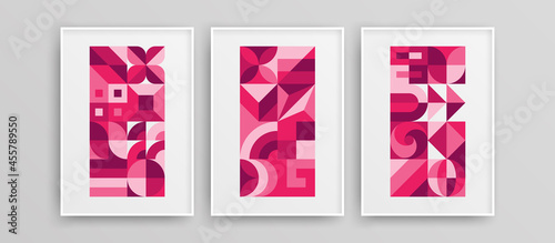 Clean amazing bauhaus geometric design vector concept composition. Abstract trendy home decor artwork collection.