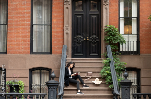 Woman reading a book