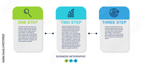 Concept of 3 successive. Images for motivation. Graphic elements for website. Several steps to achieve goal. Pictu re for landing page. Flat vector illustrations isolated on white background