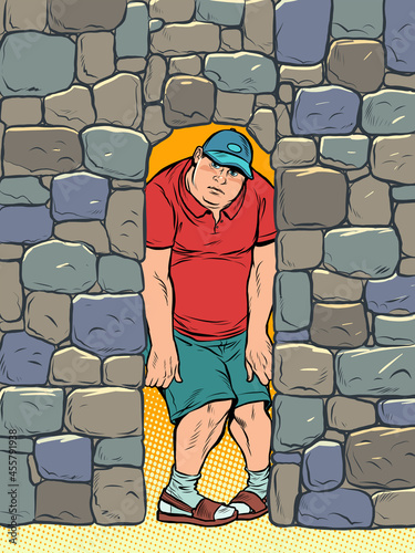 funny young fat man, Depression and pressure of others
