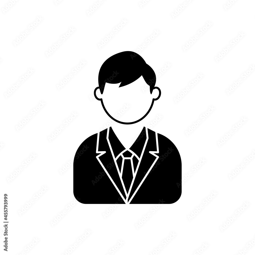 Man employee icon design template isolated illustration
