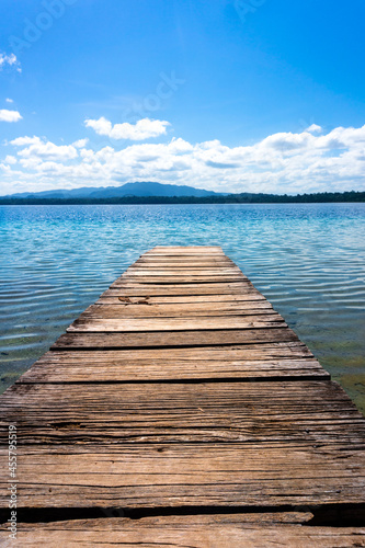 Fototapeta Naklejka Na Ścianę i Meble -  Wooden pier on the lake