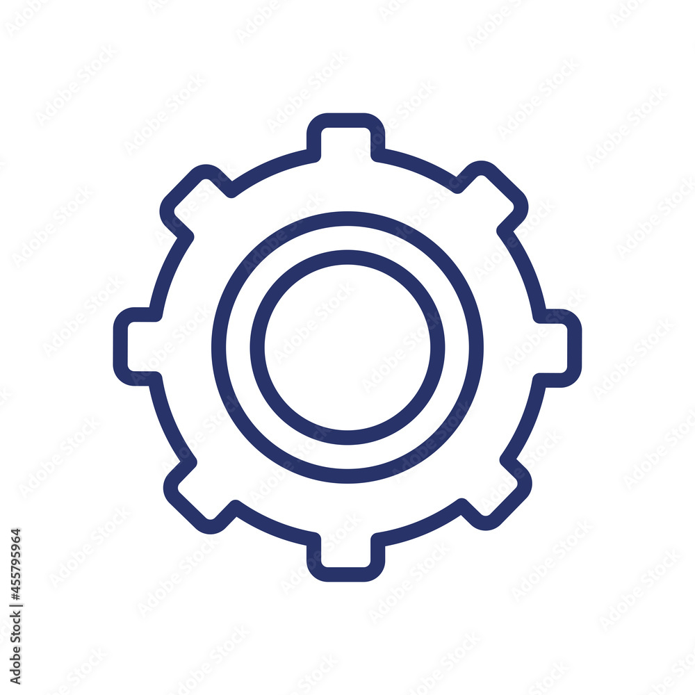 Isolated gear icon