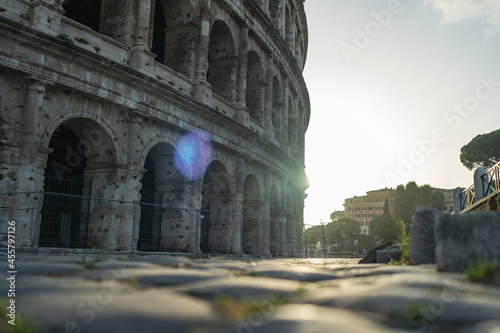 The Coliseum of Rome at sunset