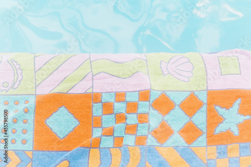 Beach Towel on Side of Pool
