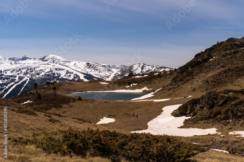 High mountain lake view in Pyrenees in Andorra