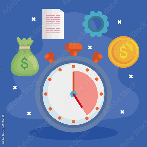 chronometer with short term icons