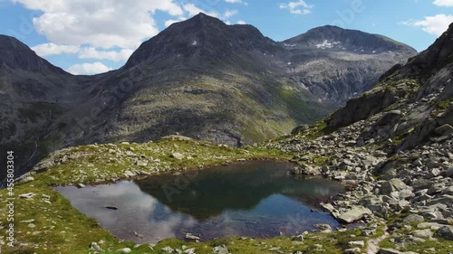 lonely little lake in the mountains