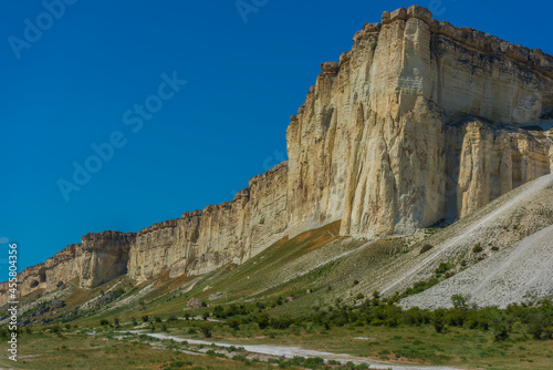 Beautiful landscape of White Rock or Belaya Scala, Rock Aq Kaya, Crimea,