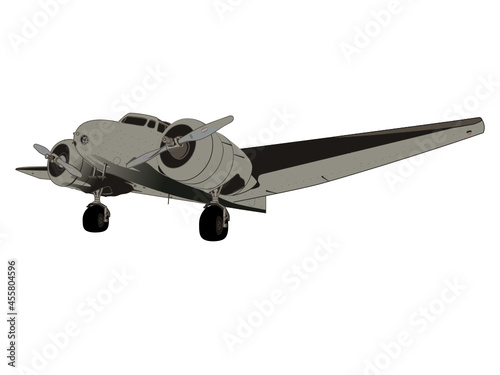 aircraft fuselage and wings modeled after Earhart’s Electra