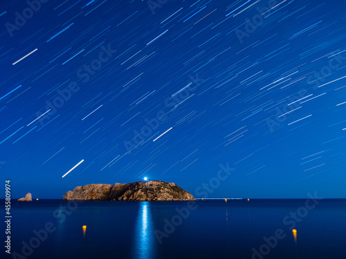 Illes medes at night, with the milky way at the sky. photo