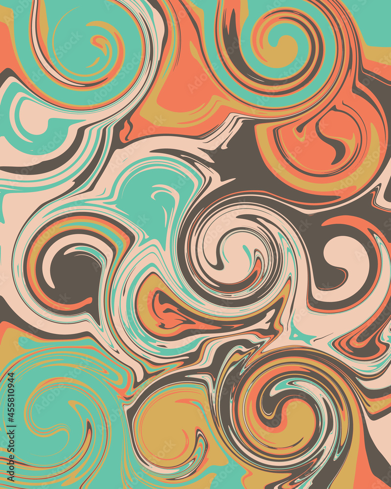 Abstract Retro Inspired Swirl Pattern Abstract Retro Inspired Swirl Pattern