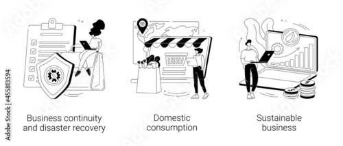 Anti-crisis strategy abstract concept vector illustrations.