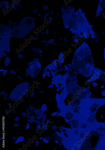 Terrazzo modern abstract template. Black and blue