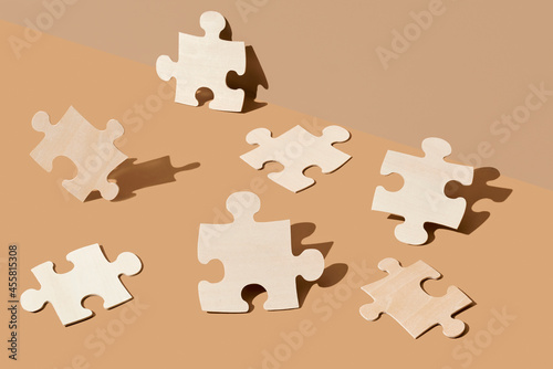 wooden puzzle pieces