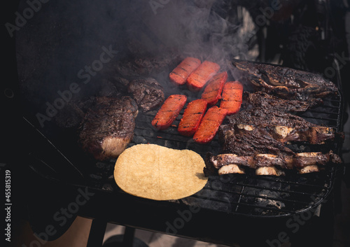 Carne asada al carbón