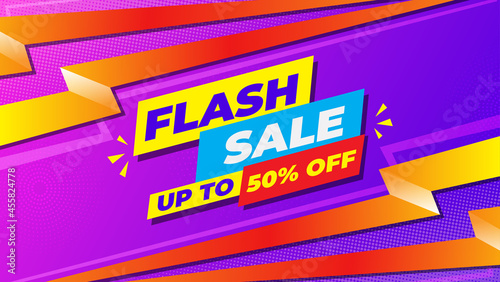 Gradient Flash Sale Background Colorful Template