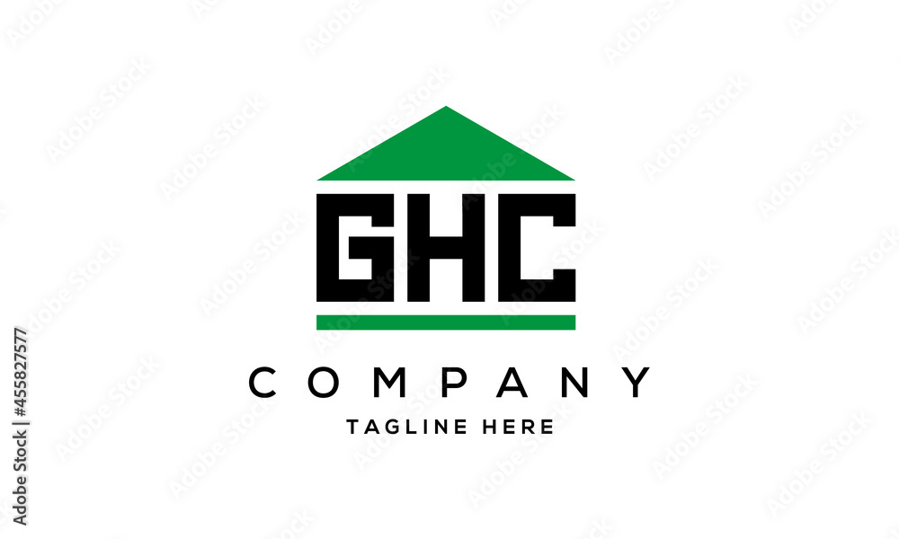 GHC three letter house for real estate logo design GHC three letter house for real estate logo design