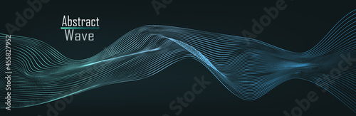 Abstract blue wave lines with glow effect. luxury items. gold wave. vector illustrator. Abstract Segwit. sound wave