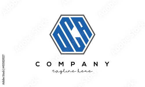 letters OCA creative polygon logo victor template