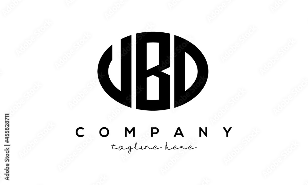 UBD three Letters creative circle logo design UBD three Letters creative circle logo design
