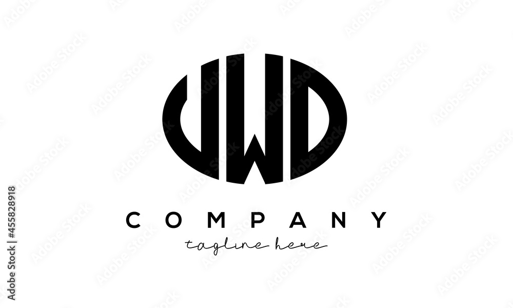 UWD three Letters creative circle logo design UWD three Letters creative circle logo design