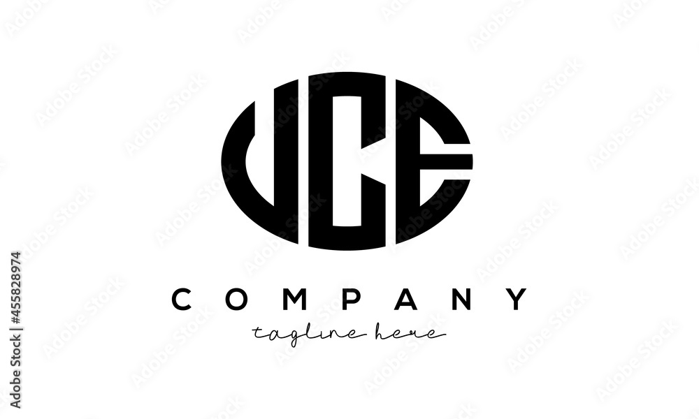 UCE three Letters creative circle logo design