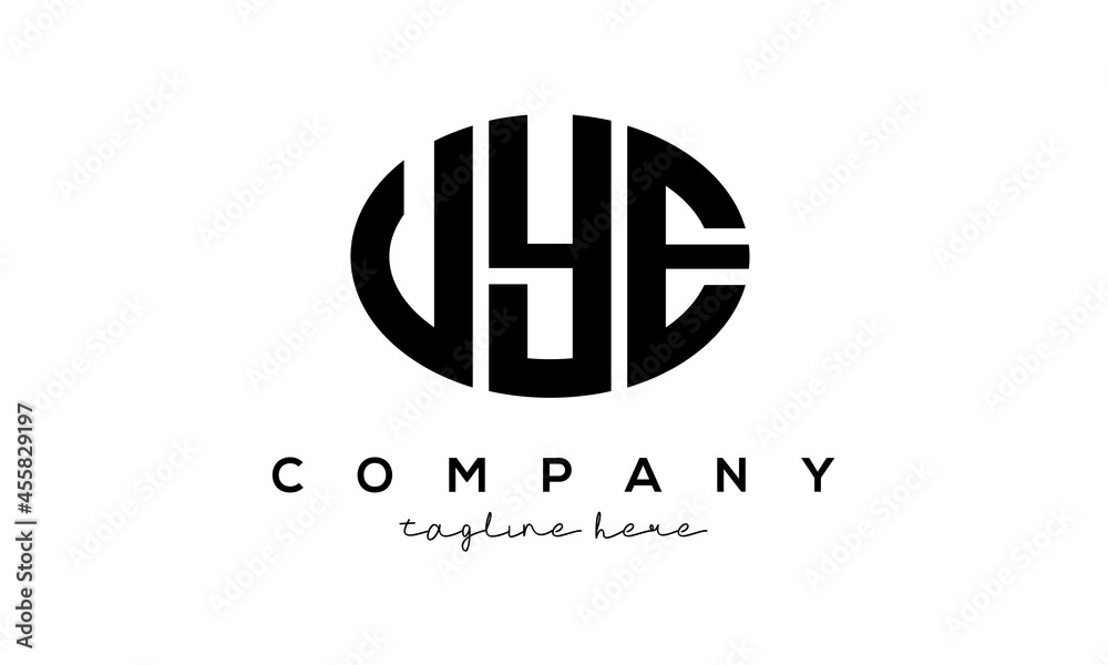 UYE three Letters creative circle logo design UYE three Letters creative circle logo design