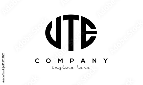UTE three Letters creative circle logo design