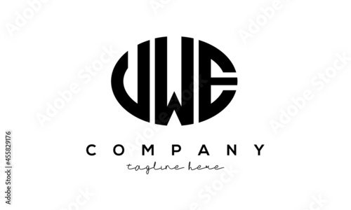 UWE three Letters creative circle logo design