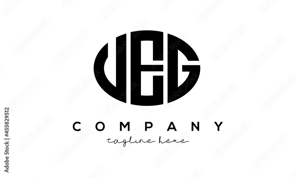 UEG three Letters creative circle logo design UEG three Letters creative circle logo design