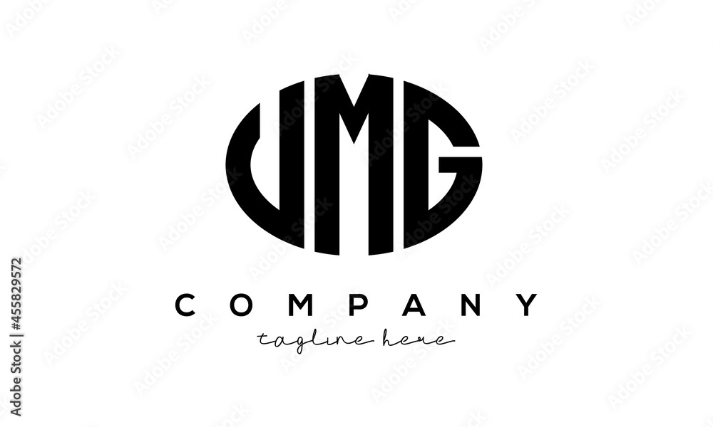 UMG three Letters creative circle logo design